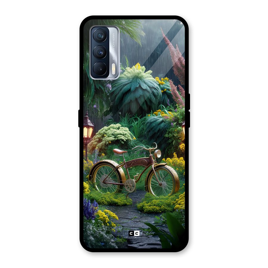 Vintage Cycle In Garden Glass Back Case for Realme X7