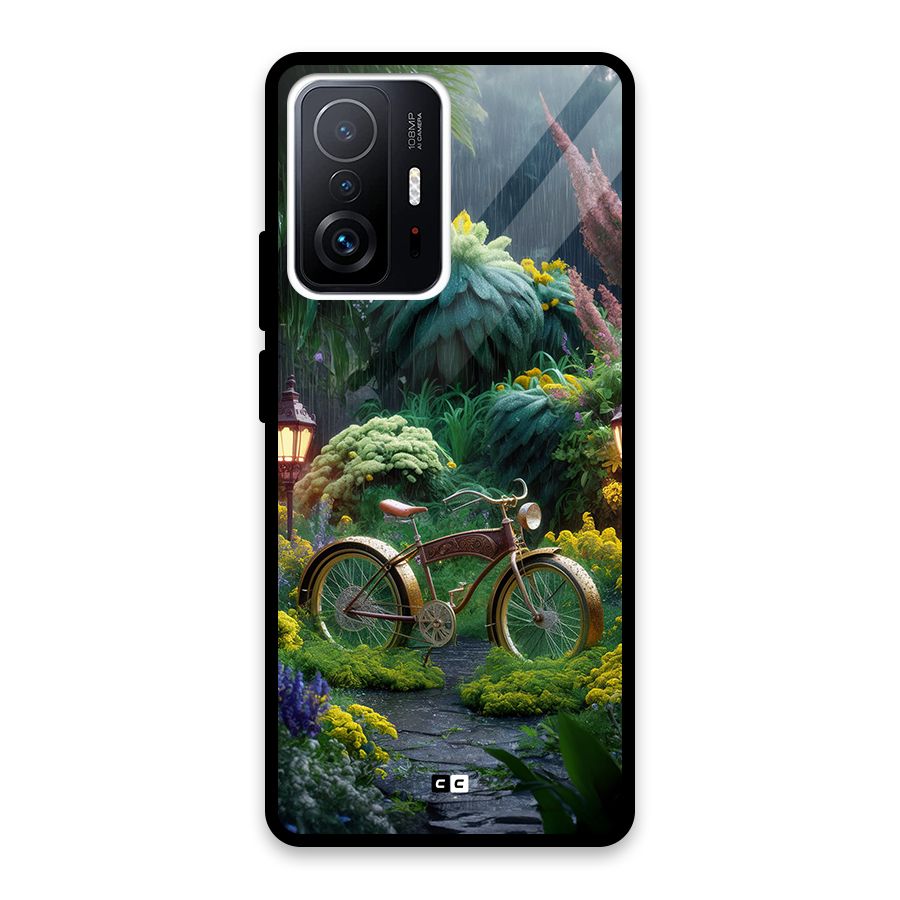 Vintage Cycle In Garden Glass Back Case for Xiaomi 11T Pro