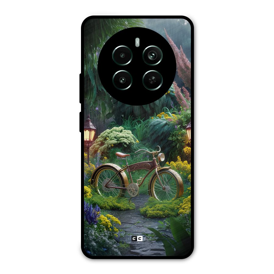 Vintage Cycle In Garden Metal Back Case for Realme 12 Pro Plus