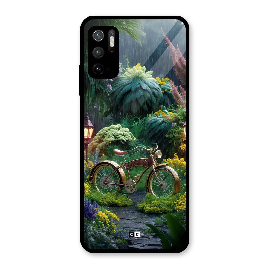 Vintage Cycle In Garden Metal Back Case for Redmi Note 10T 5G