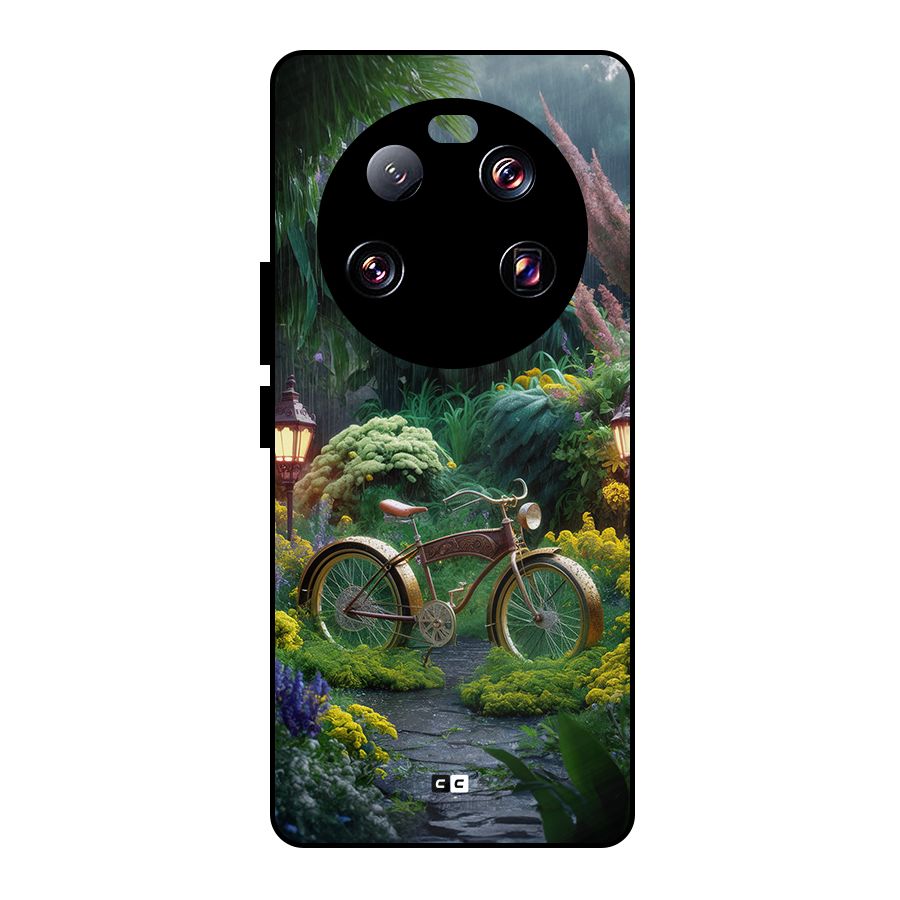 Vintage Cycle In Garden Metal Back Case for Xiaomi 13 Ultra
