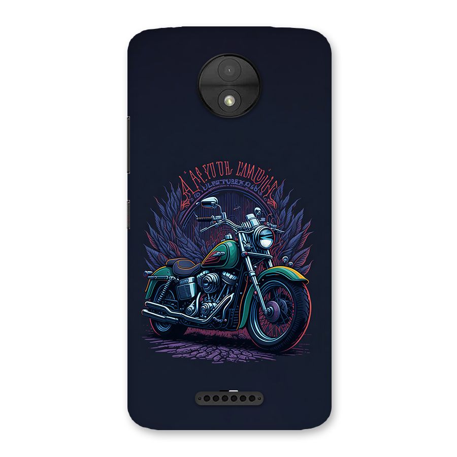 Vintage Desi Bike Back Case for Moto C