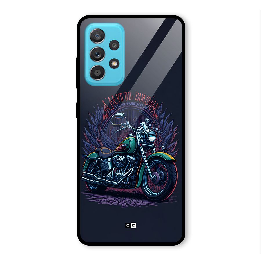 Vintage Desi Bike Glass Back Case for Galaxy A52s 5G