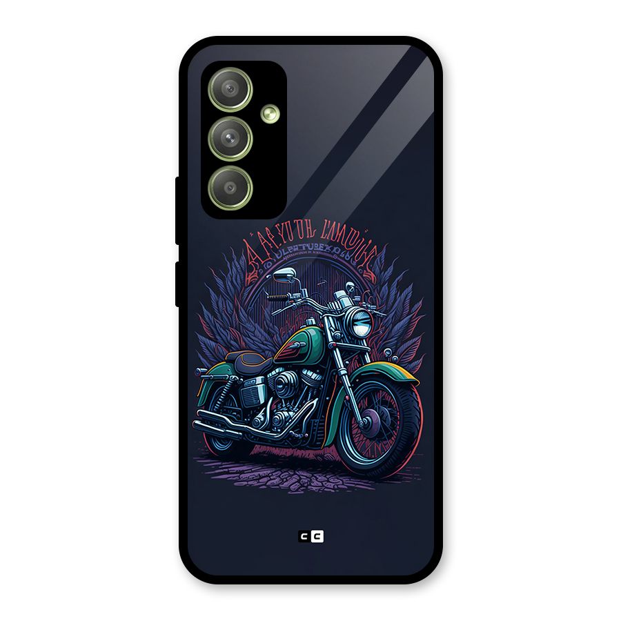 Vintage Desi Bike Glass Back Case for Galaxy A54