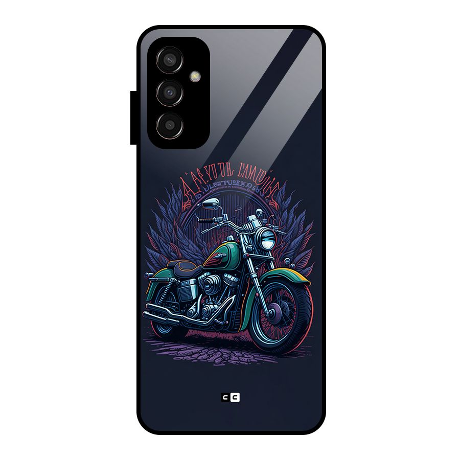 Vintage Desi Bike Glass Back Case for Galaxy F13