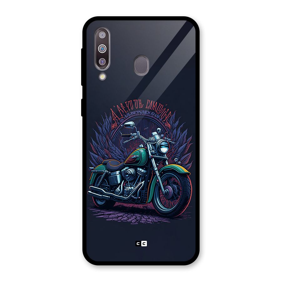 Vintage Desi Bike Glass Back Case for Galaxy M30