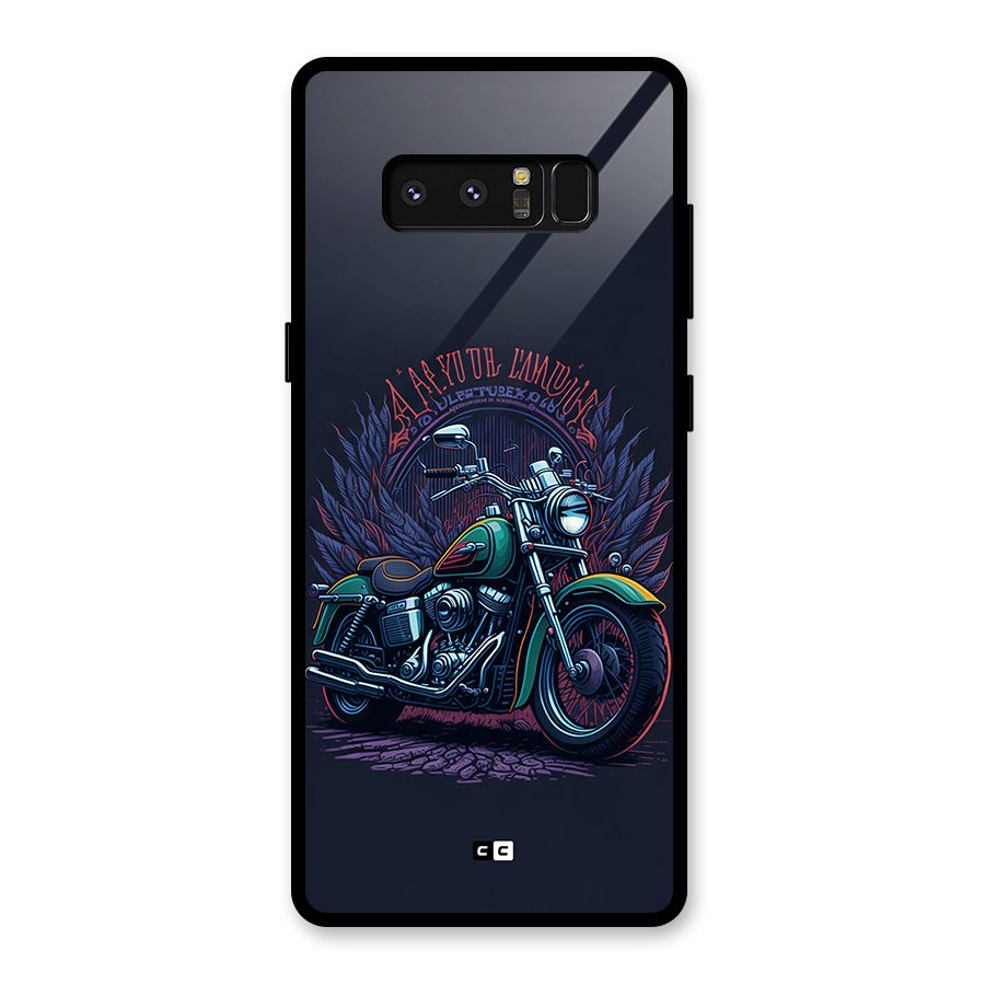 Vintage Desi Bike Glass Back Case for Galaxy Note 8