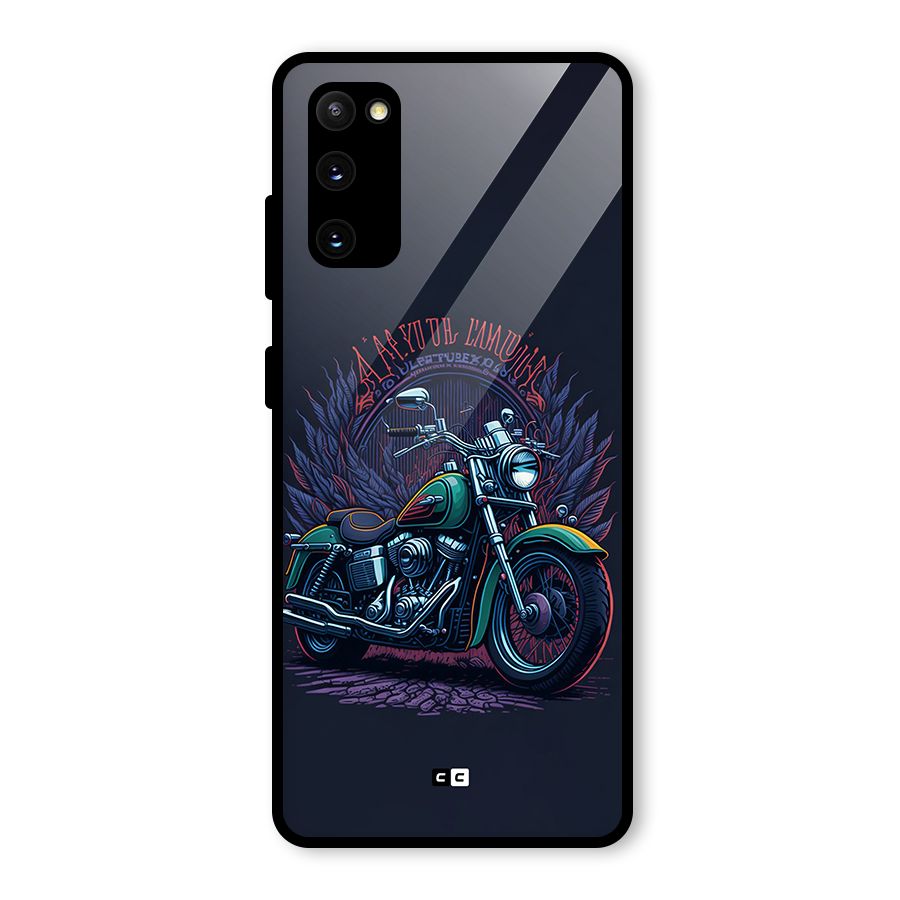 Vintage Desi Bike Glass Back Case for Galaxy S20 FE