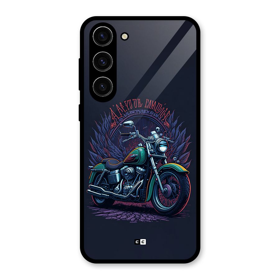 Vintage Desi Bike Glass Back Case for Galaxy S23 Plus