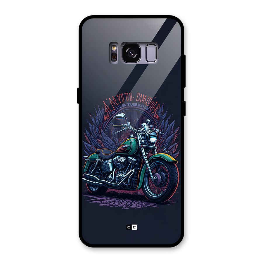 Vintage Desi Bike Glass Back Case for Galaxy S8