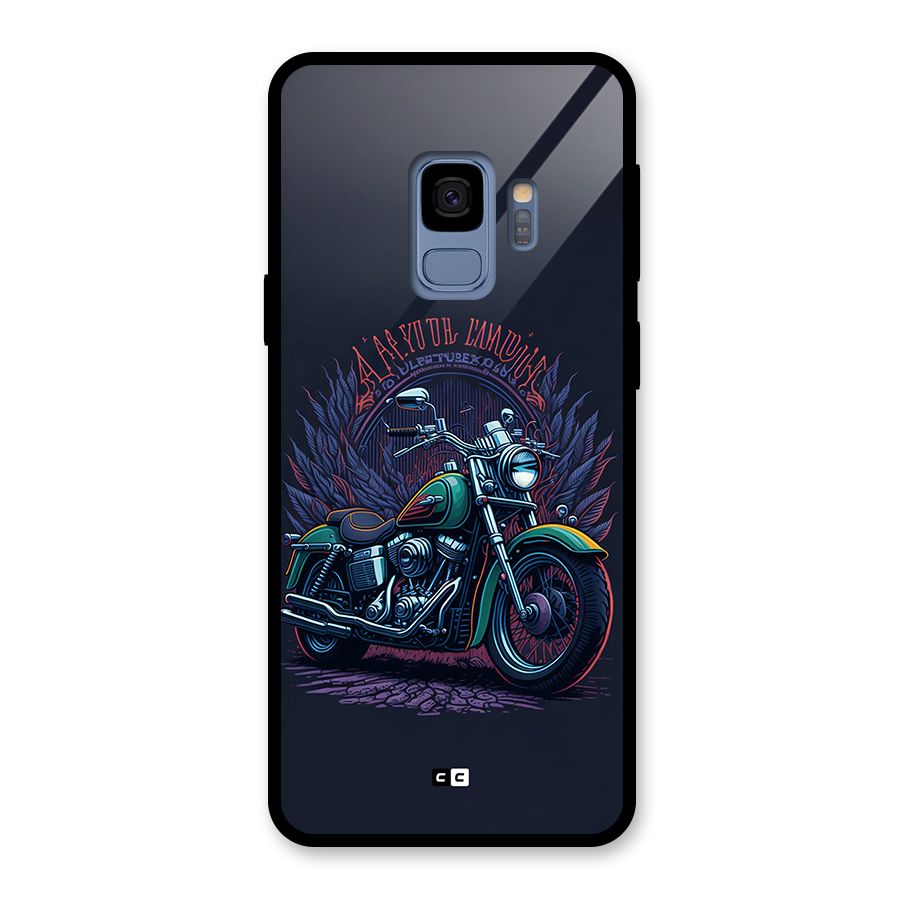 Vintage Desi Bike Glass Back Case for Galaxy S9