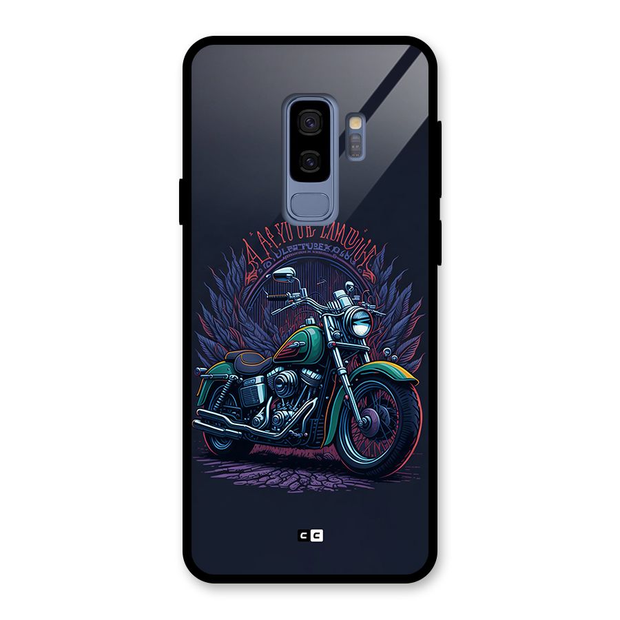 Vintage Desi Bike Glass Back Case for Galaxy S9 Plus