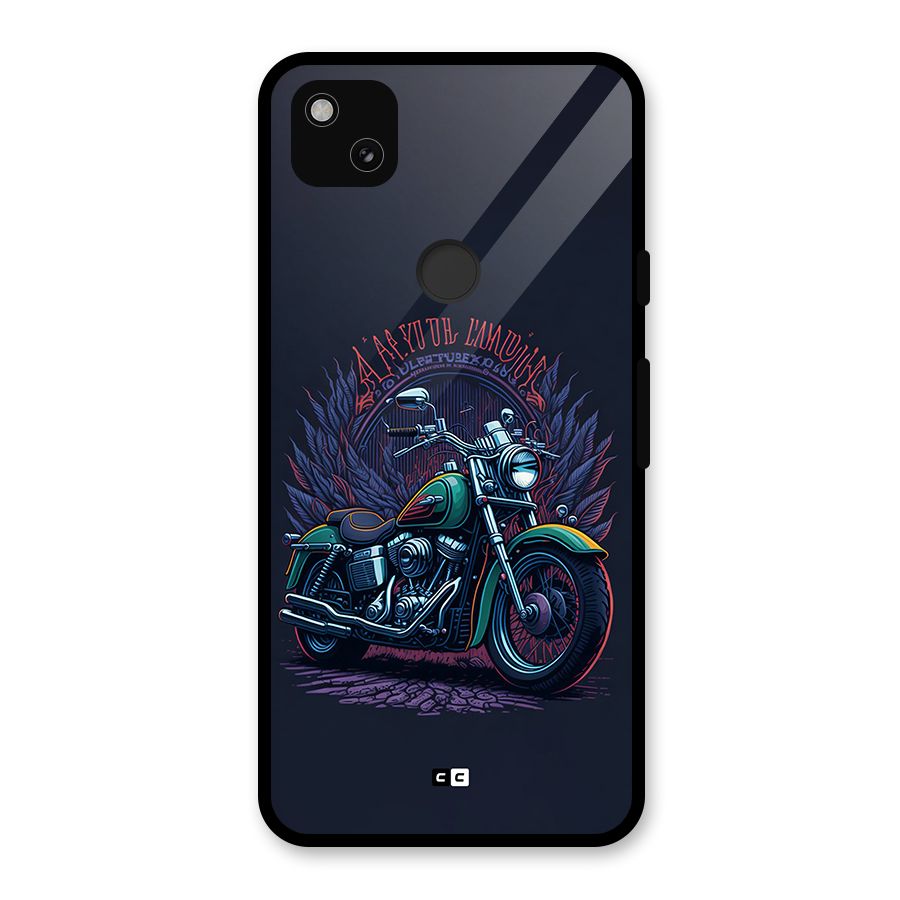 Vintage Desi Bike Glass Back Case for Google Pixel 4a