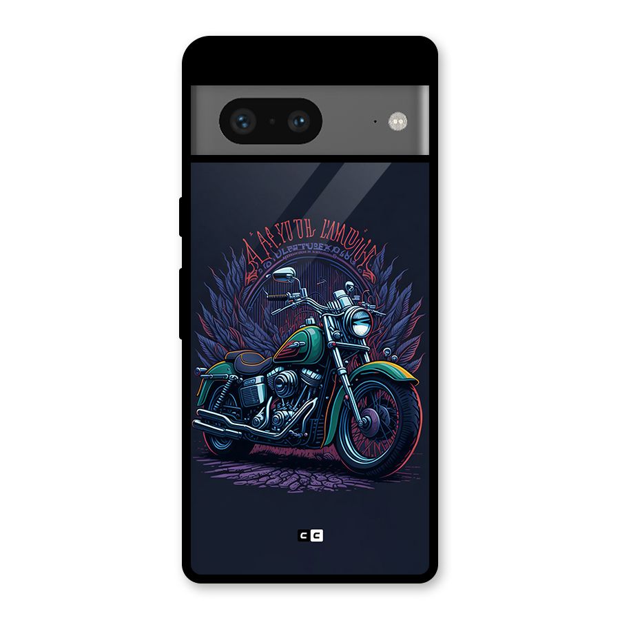 Vintage Desi Bike Glass Back Case for Google Pixel 7