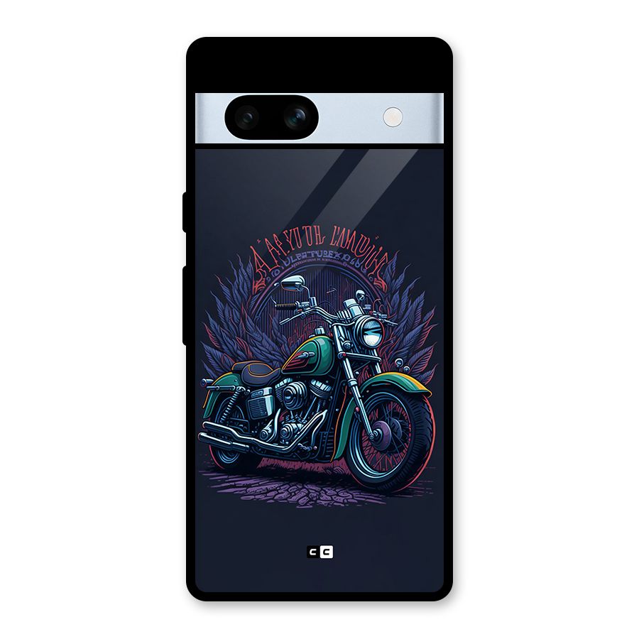 Vintage Desi Bike Glass Back Case for Google Pixel 7a
