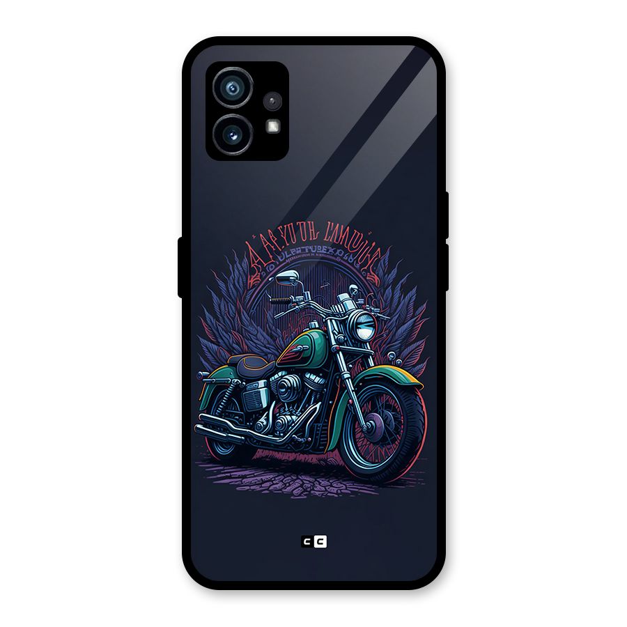 Vintage Desi Bike Glass Back Case for Nothing Phone 1