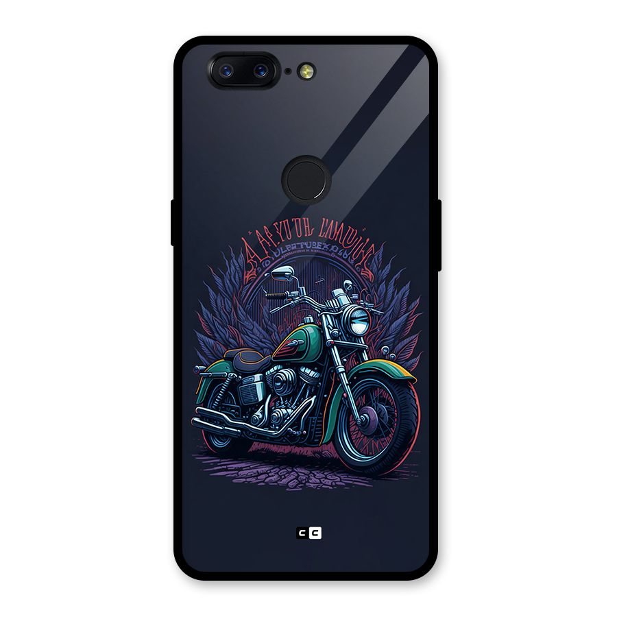 Vintage Desi Bike Glass Back Case for OnePlus 5T