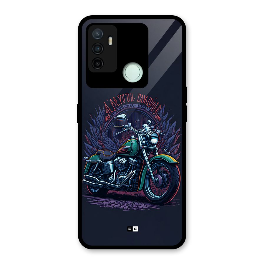Vintage Desi Bike Glass Back Case for Oppo A53