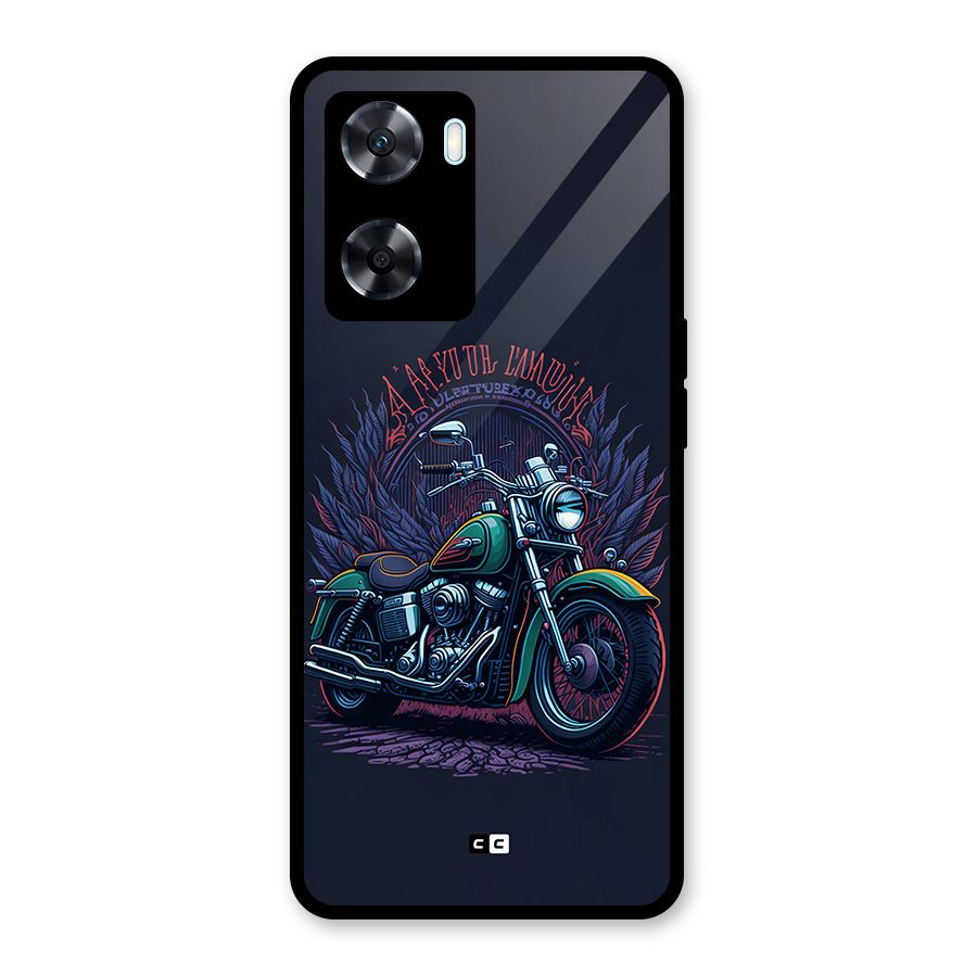 Vintage Desi Bike Glass Back Case for Oppo A77s