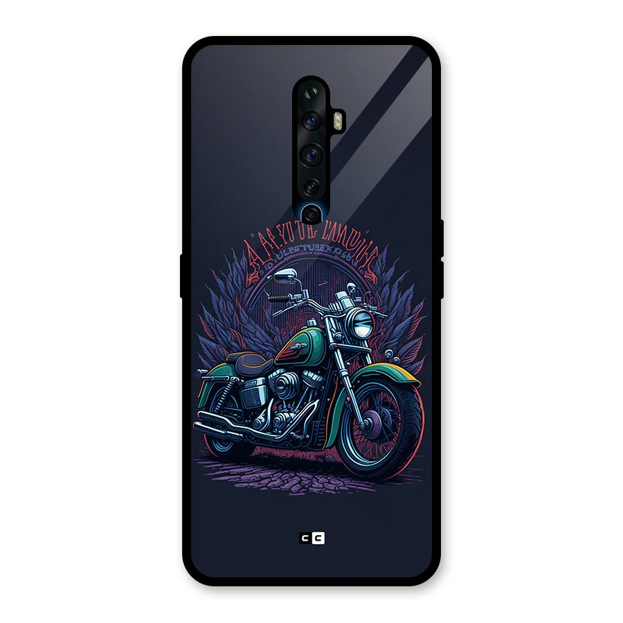 Vintage Desi Bike Glass Back Case for Oppo Reno2 Z