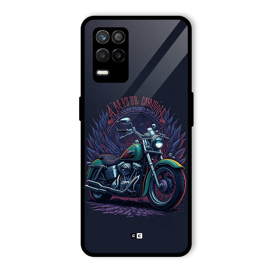 Vintage Desi Bike Glass Back Case for Realme 9 5G