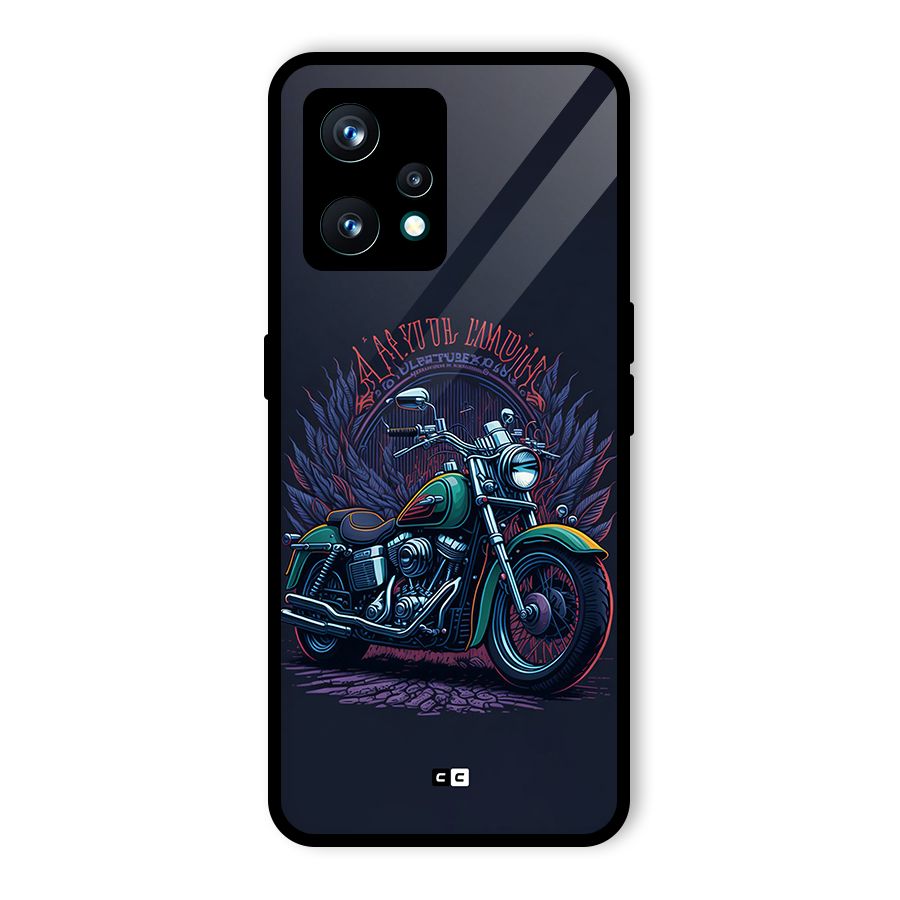 Vintage Desi Bike Glass Back Case for Realme 9 Pro Plus 5G