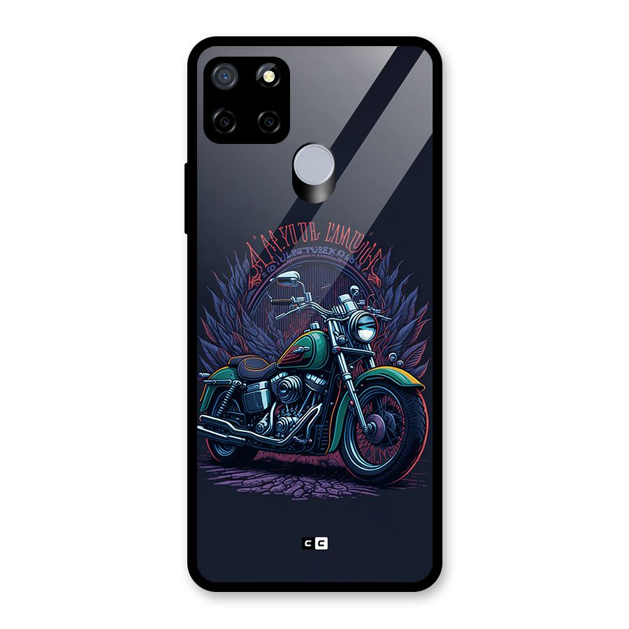Vintage Desi Bike Glass Back Case for Realme C12