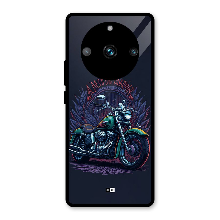 Vintage Desi Bike Glass Back Case for Realme Narzo 60 Pro
