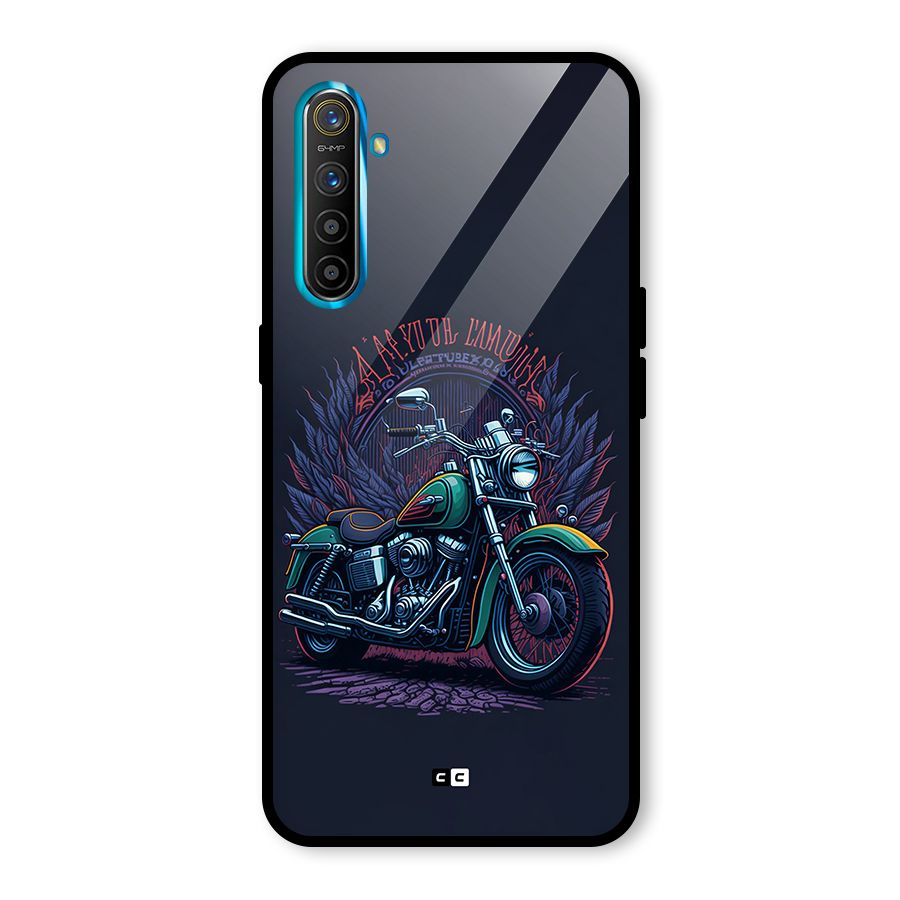 Vintage Desi Bike Glass Back Case for Realme XT