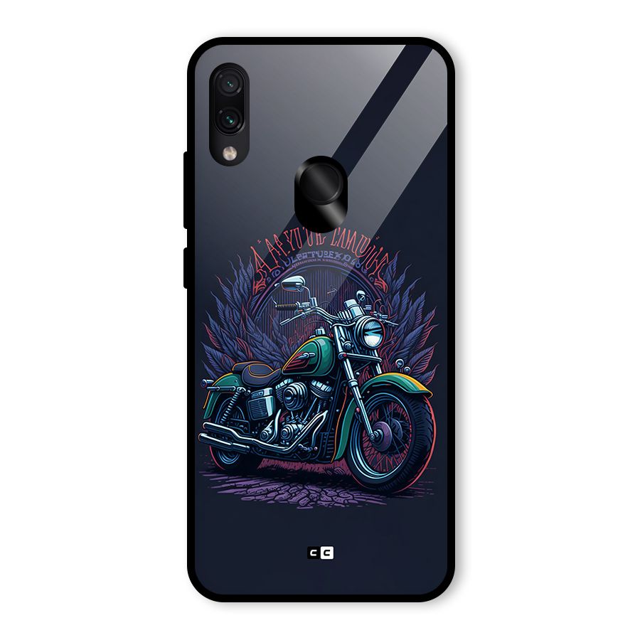 Vintage Desi Bike Glass Back Case for Redmi Note 7 Pro