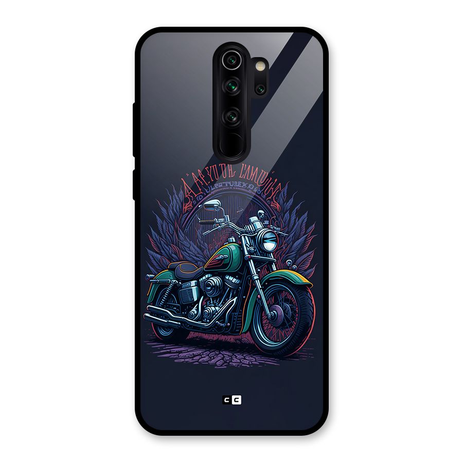 Vintage Desi Bike Glass Back Case for Redmi Note 8 Pro