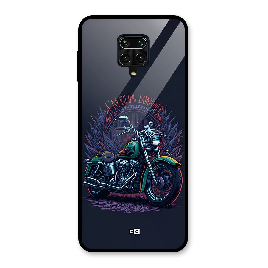 Vintage Desi Bike Glass Back Case for Redmi Note 9 Pro Max