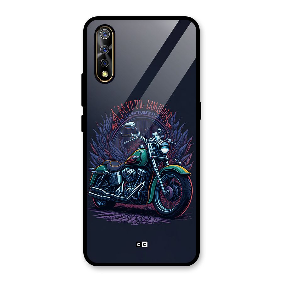 Vintage Desi Bike Glass Back Case for Vivo S1