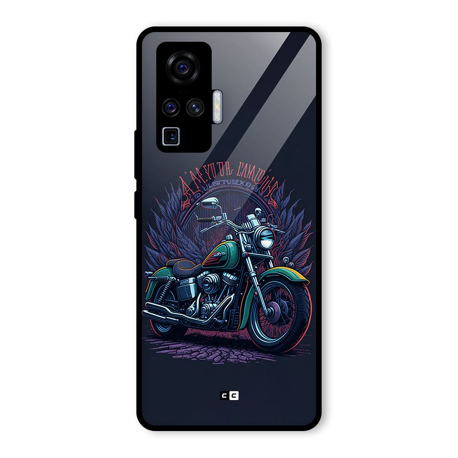 Vintage Desi Bike Glass Back Case for Vivo X50 Pro