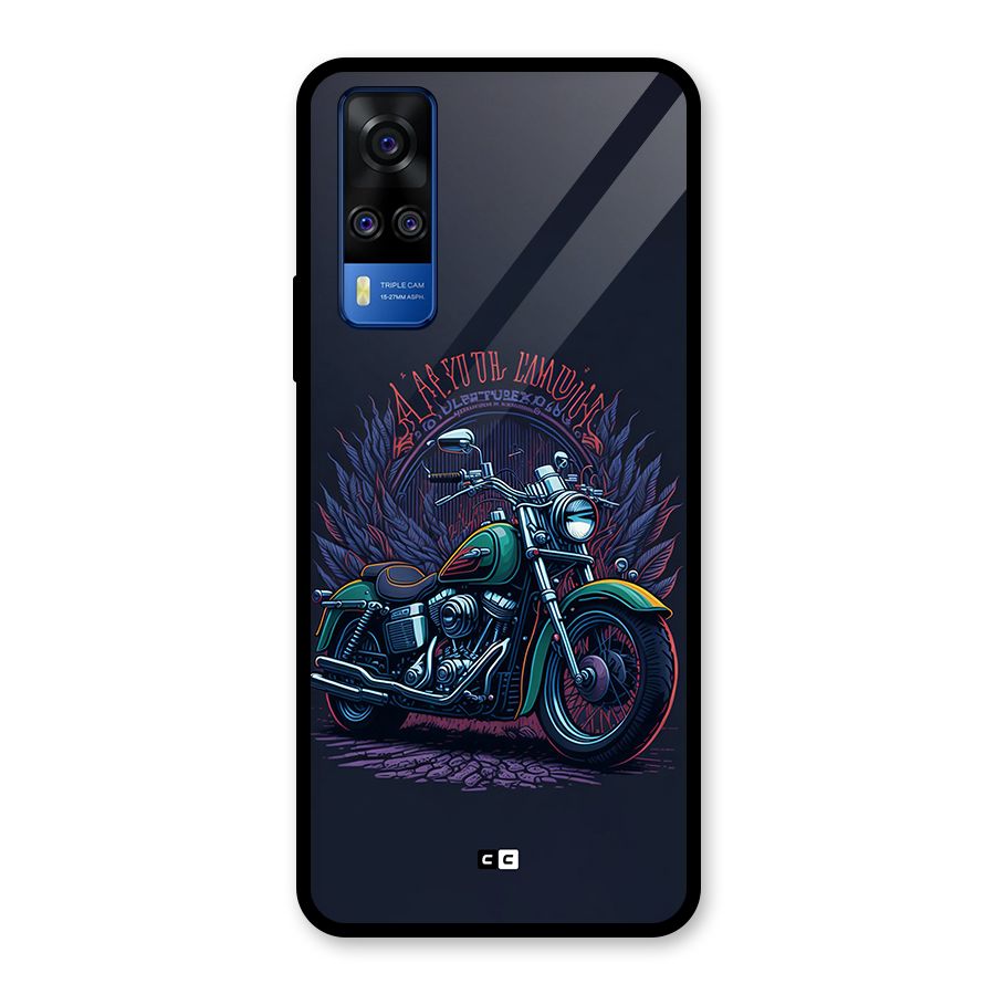 Vintage Desi Bike Glass Back Case for Vivo Y31