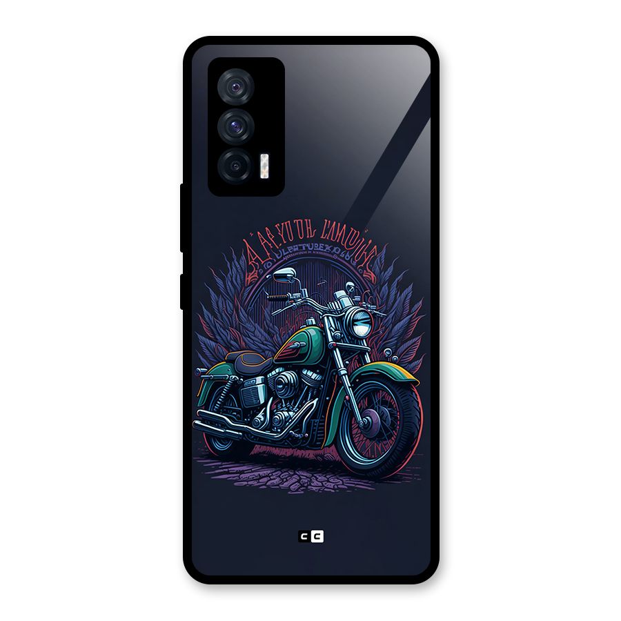 Vintage Desi Bike Glass Back Case for Vivo iQOO 7 5G