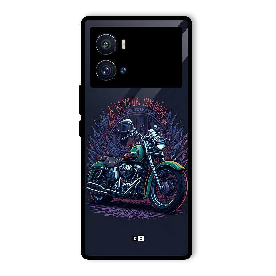 Vintage Desi Bike Glass Back Case for Vivo iQOO 9 Pro