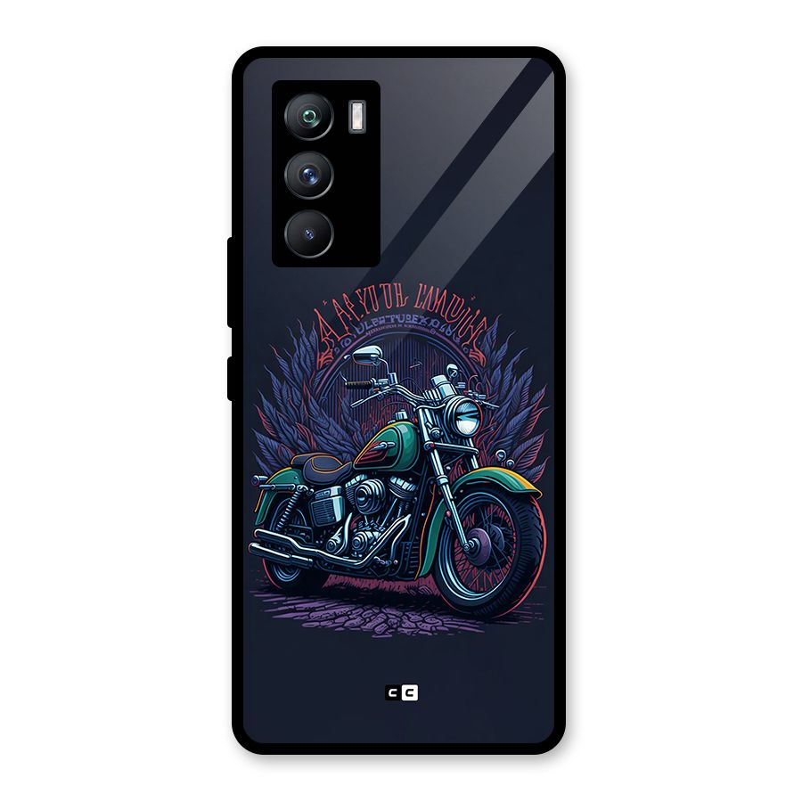 Vintage Desi Bike Glass Back Case for Vivo iQOO 9 SE