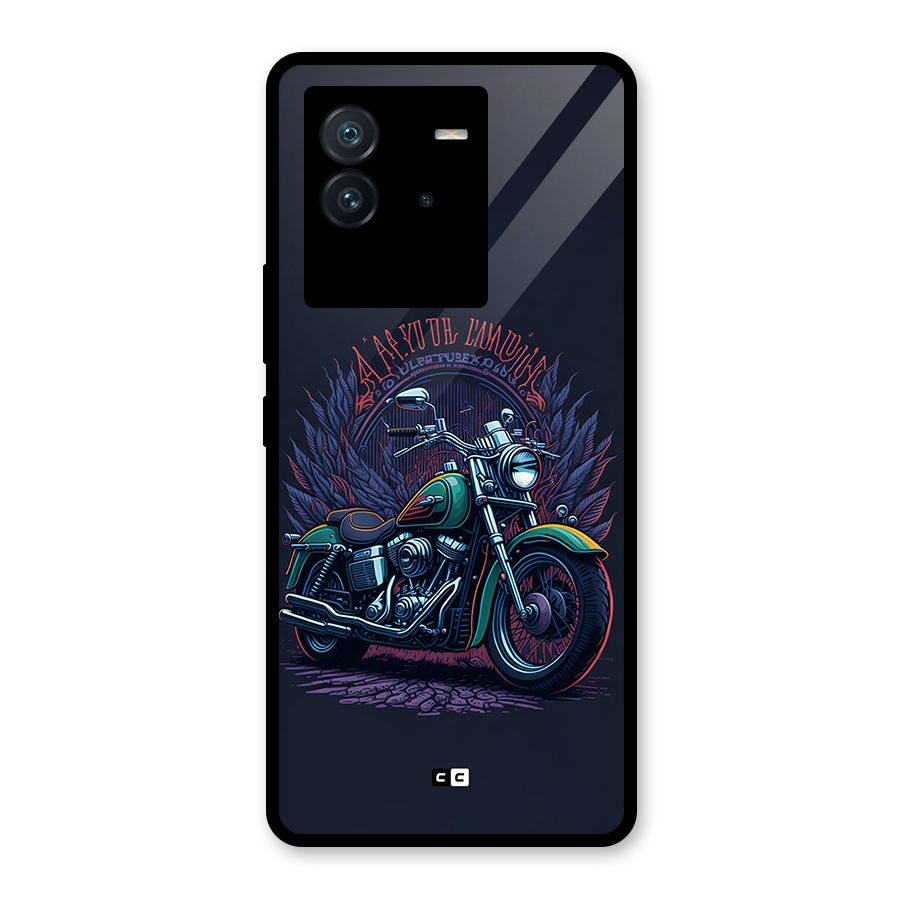 Vintage Desi Bike Glass Back Case for Vivo iQOO Neo 6 5G