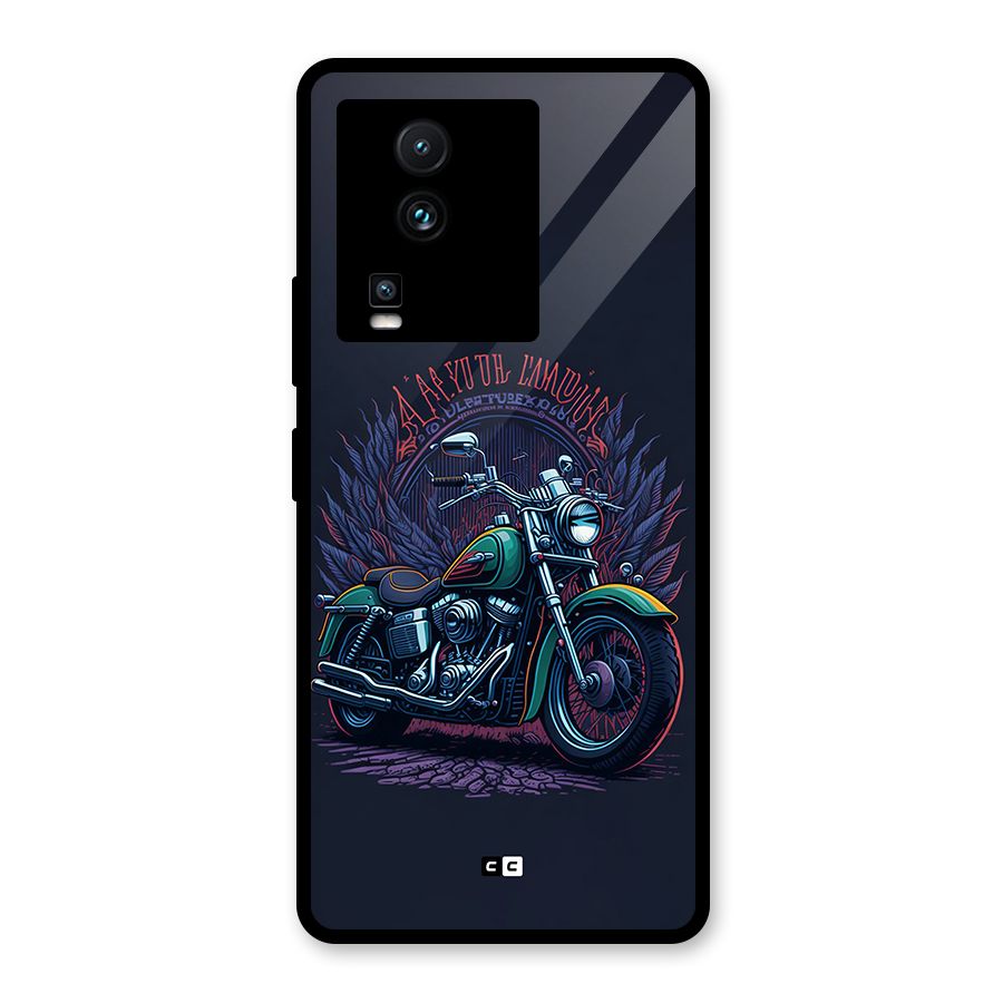 Vintage Desi Bike Glass Back Case for Vivo iQOO Neo 7