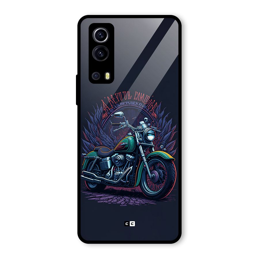 Vintage Desi Bike Glass Back Case for Vivo iQOO Z3