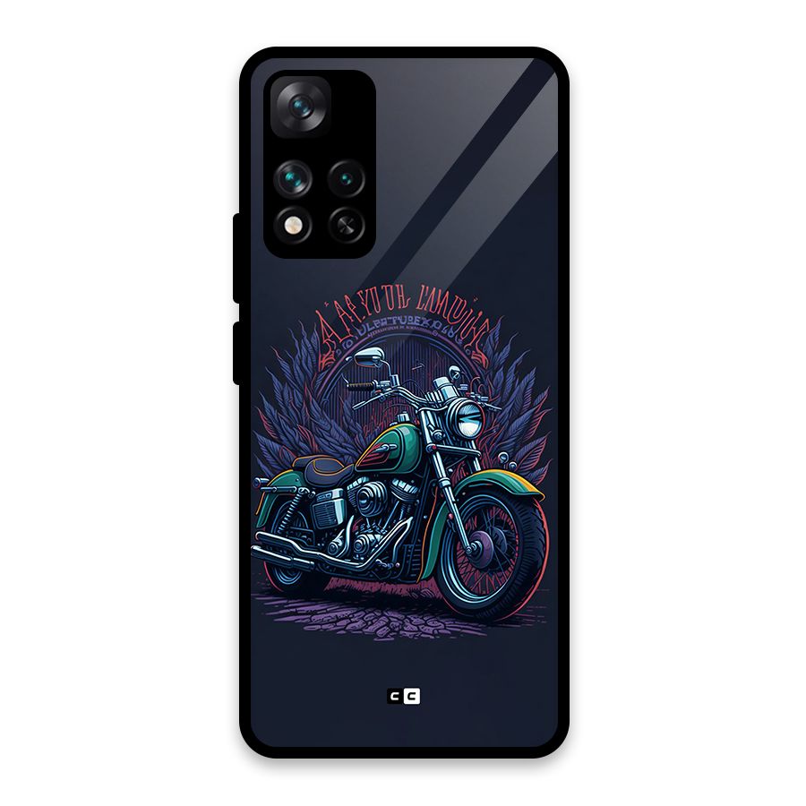 Vintage Desi Bike Glass Back Case for Xiaomi 11i HyperCharge 5G
