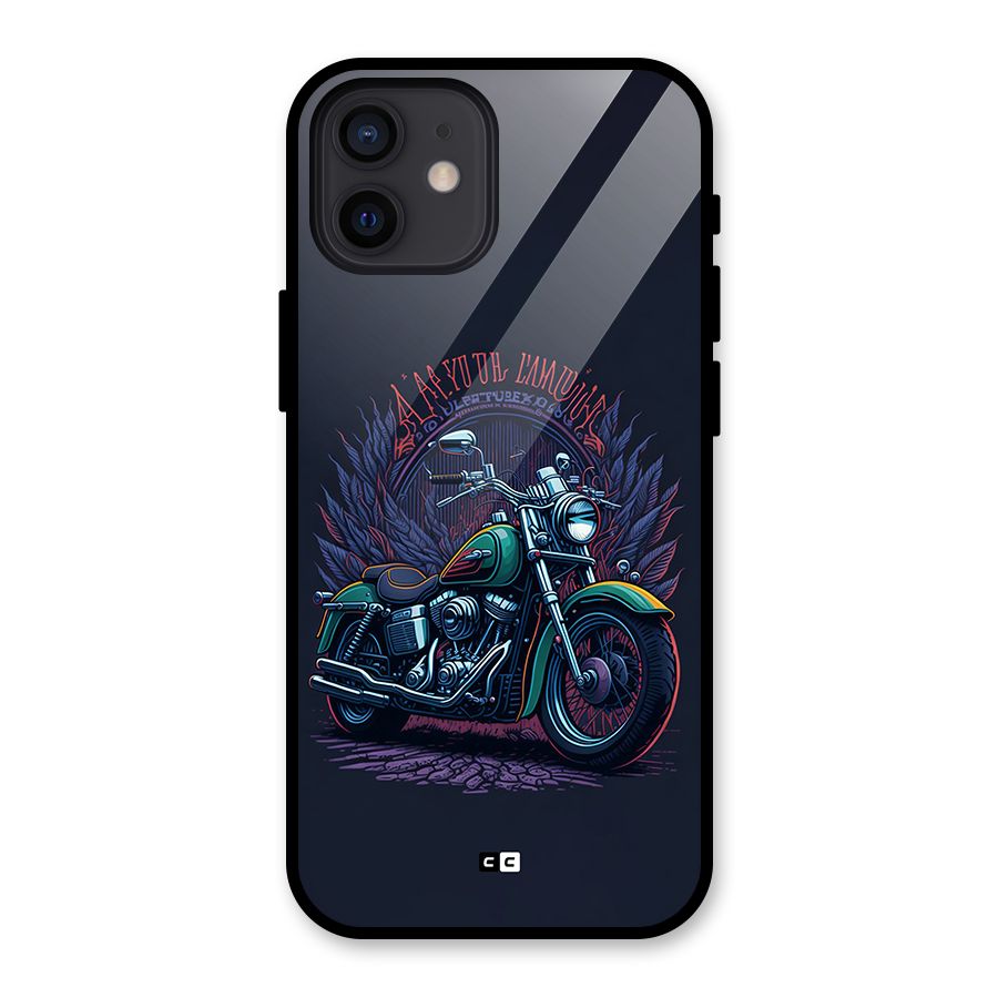 Vintage Desi Bike Glass Back Case for iPhone 12