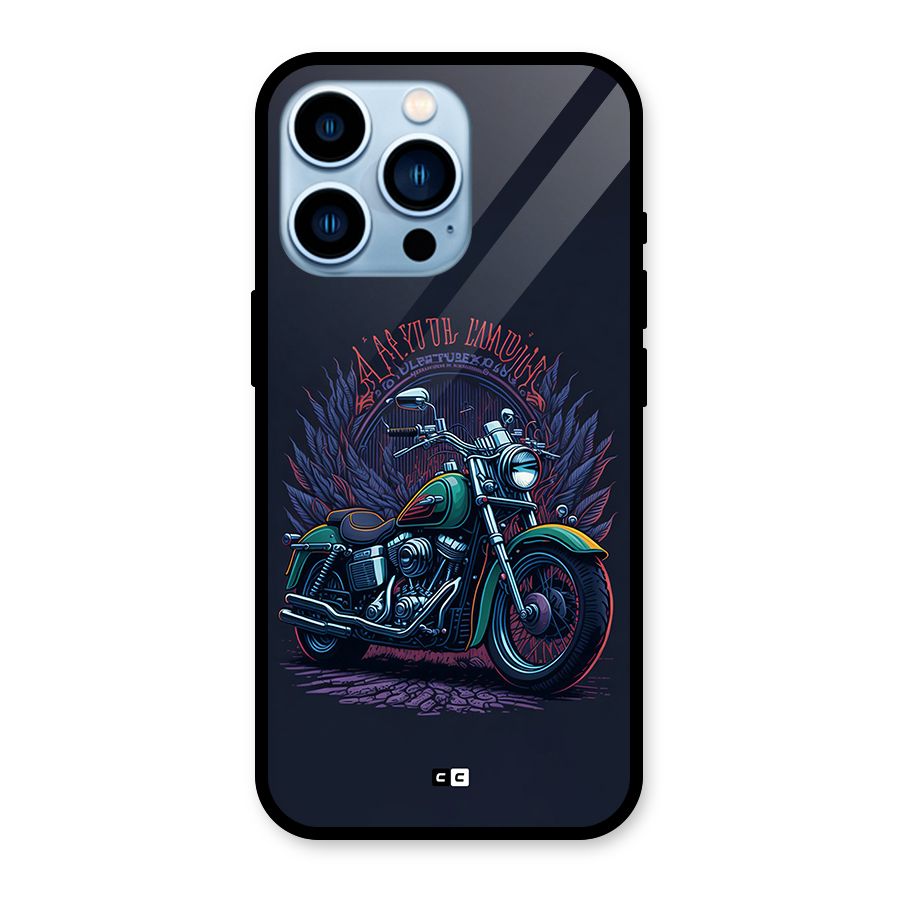 Vintage Desi Bike Glass Back Case for iPhone 13 Pro