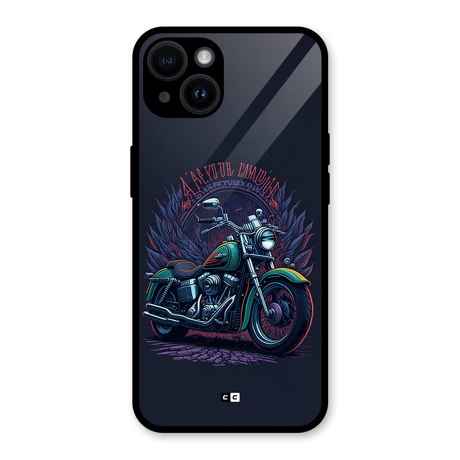 Vintage Desi Bike Glass Back Case for iPhone 14