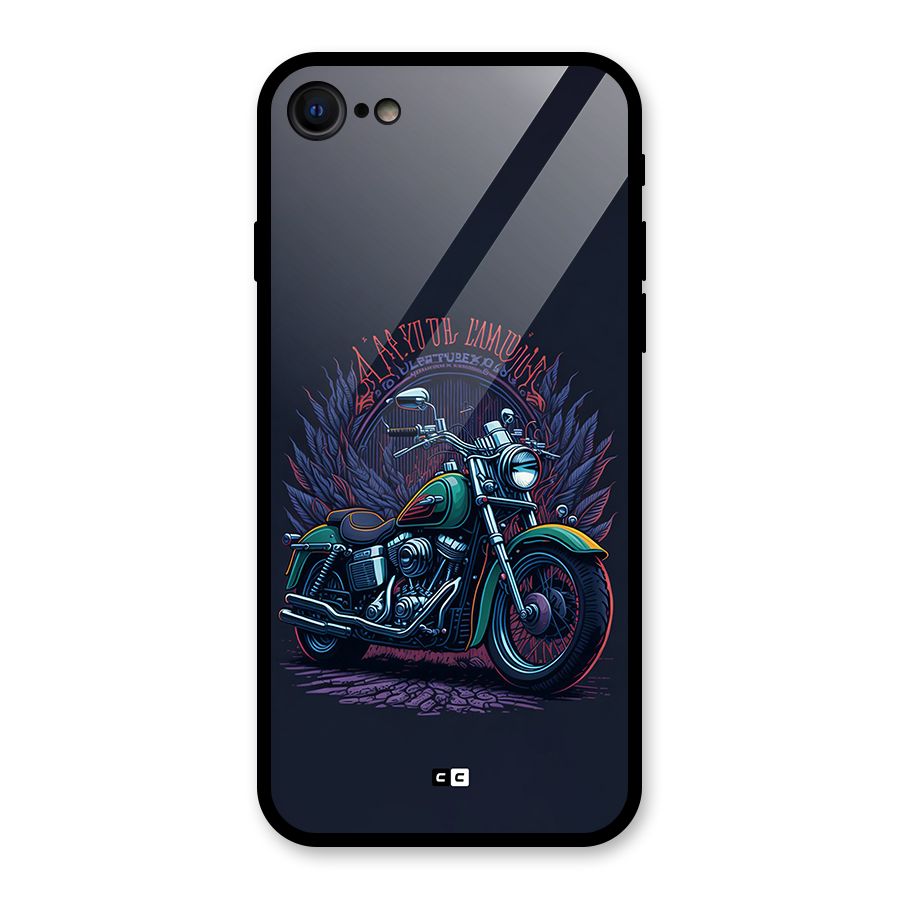 Vintage Desi Bike Glass Back Case for iPhone SE 2022