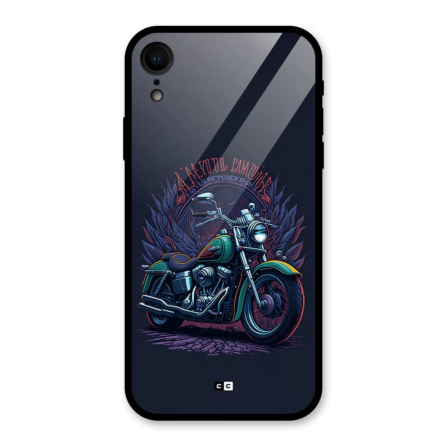 Vintage Desi Bike Glass Back Case for iPhone XR