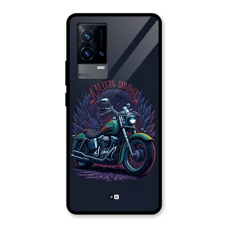 Vintage Desi Bike Glass Back Case for iQOO 9 5G