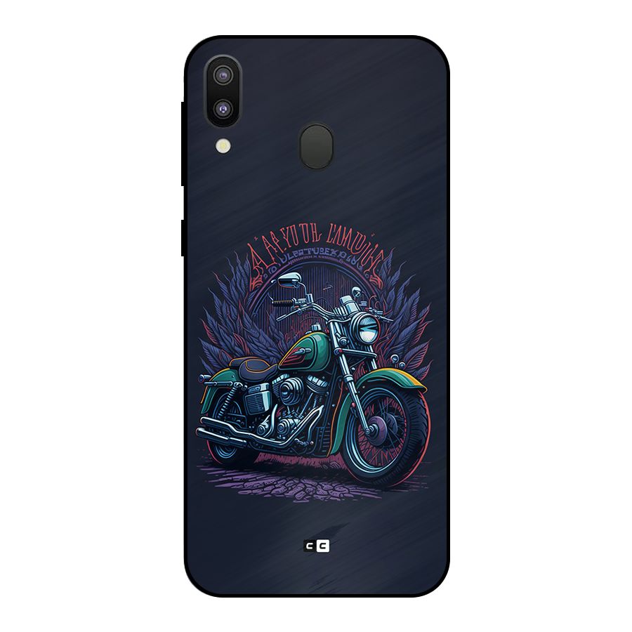 Vintage Desi Bike Metal Back Case for Galaxy M20