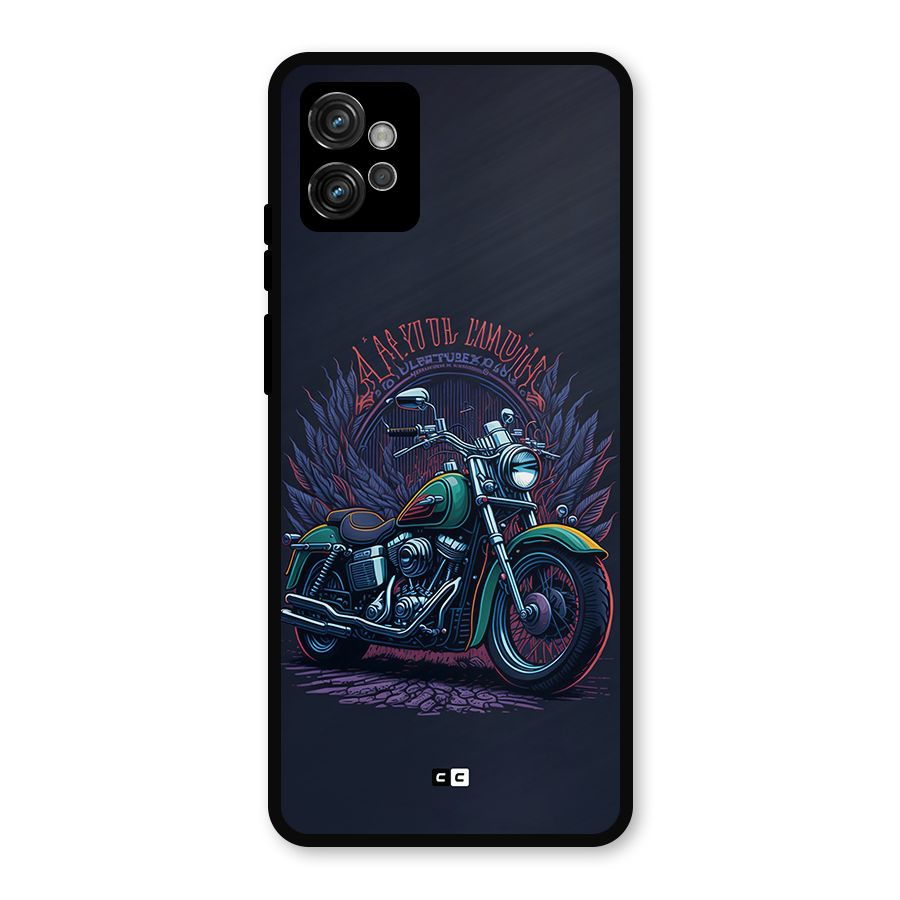 Vintage Desi Bike Metal Back Case for Moto G32